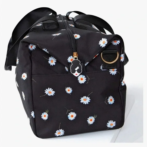 Alice & Olivia black daisy duffel bag - Picture 2 of 10